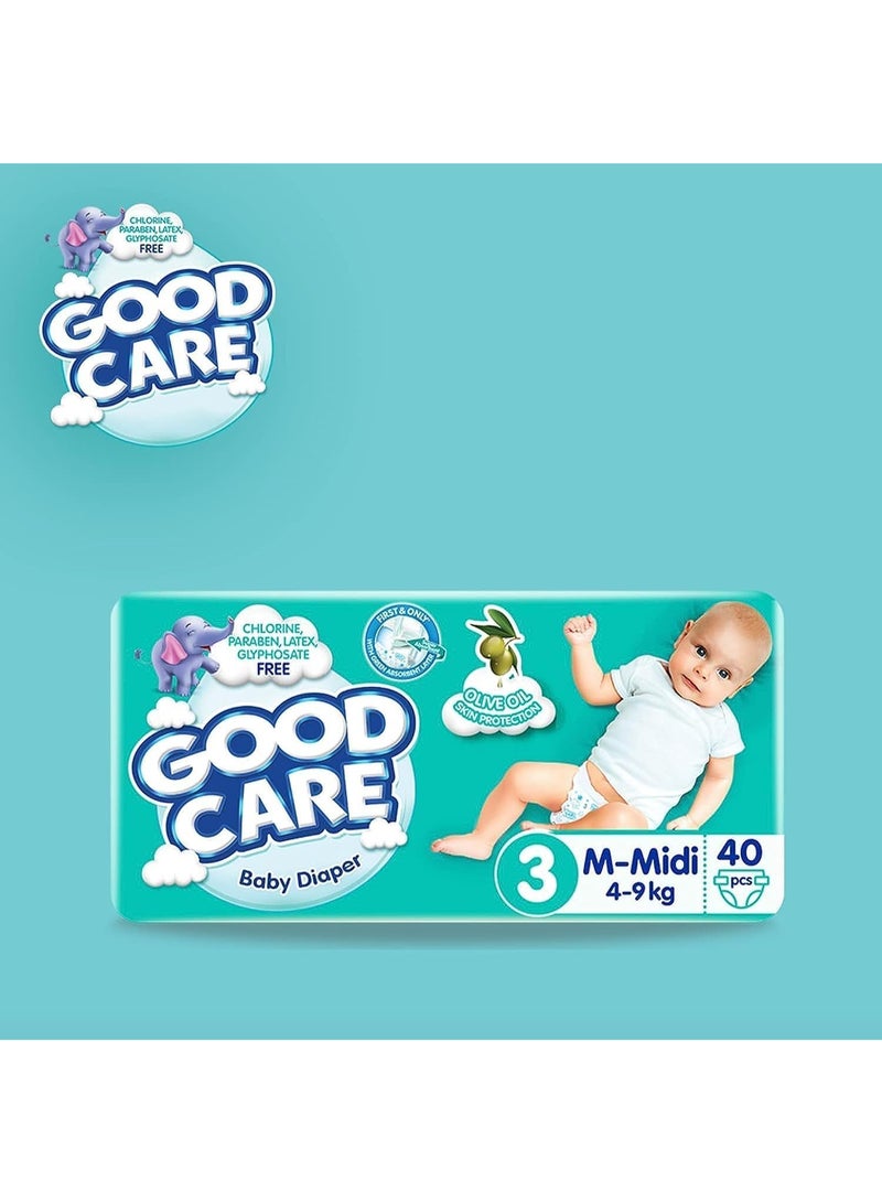 Good Care Baby Diapers, 40-pack, Size 3 - Image 1